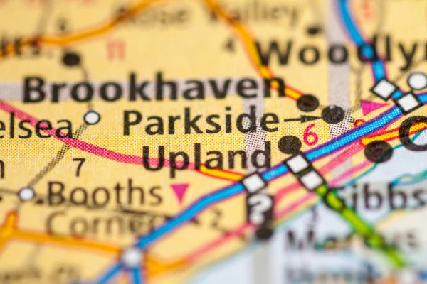 Parkside Pennsylvania Estados Unidos Mapa Carreteras Concepto — Foto de Stock