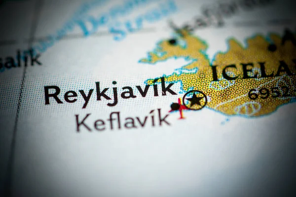 Reykjavik Iceland Metro Map View — 스톡 사진