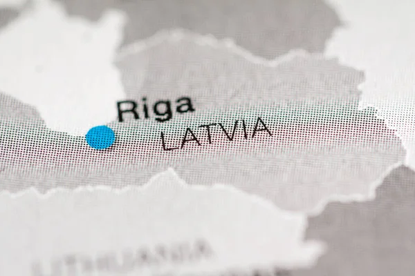 Lotyšsko Kartografie Geografie Mapa — Stock fotografie