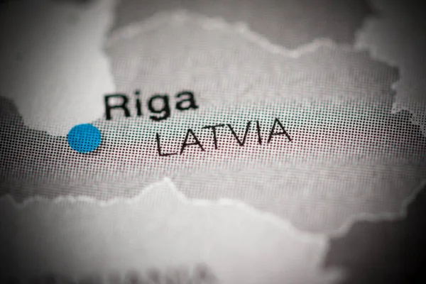 Lotyšsko Kartografie Ilustrační Mapa — Stock fotografie