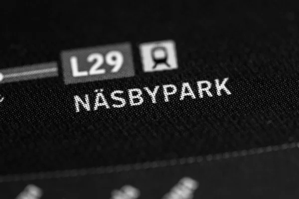 Nasbyparksstationen Stockholm Metro Karta — Stockfoto