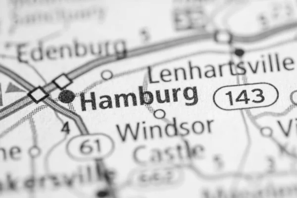 Hamburg Pennsylvania Usa Road Map Concept — Stock Photo, Image