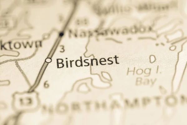 Birdsnest Virginia Usa Road Map Concept — Stock Photo, Image
