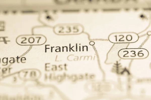 Franklin Vermont Mapa Concepto —  Fotos de Stock