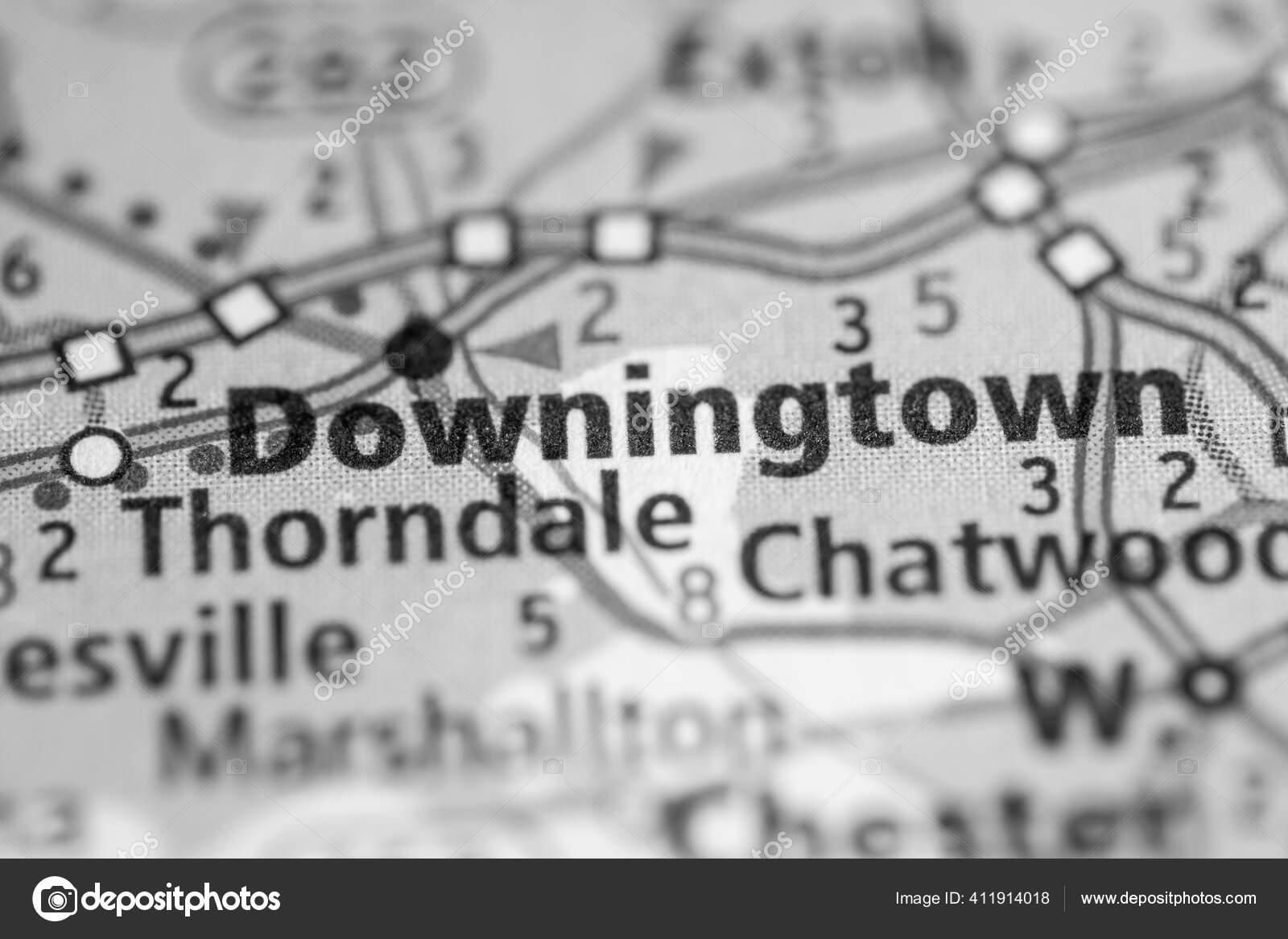 Downingtown Pennsylvania Usa Road Map Concept Stock Photo by ©aliceinwonderland2020 411914018