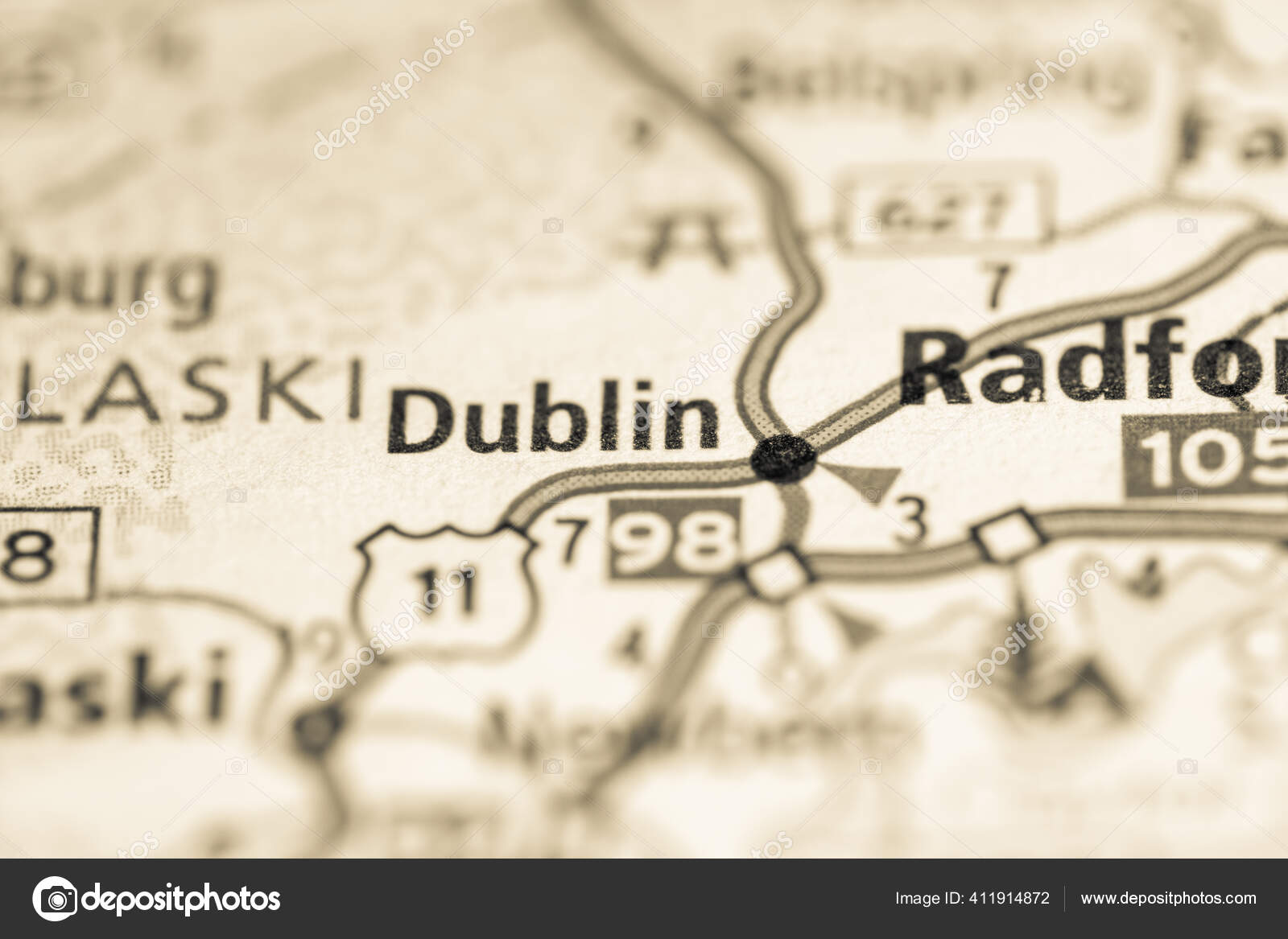 Dublin Virginia Usa Road Map Concept Stock Photo by ©aliceinwonderland2020 411914872