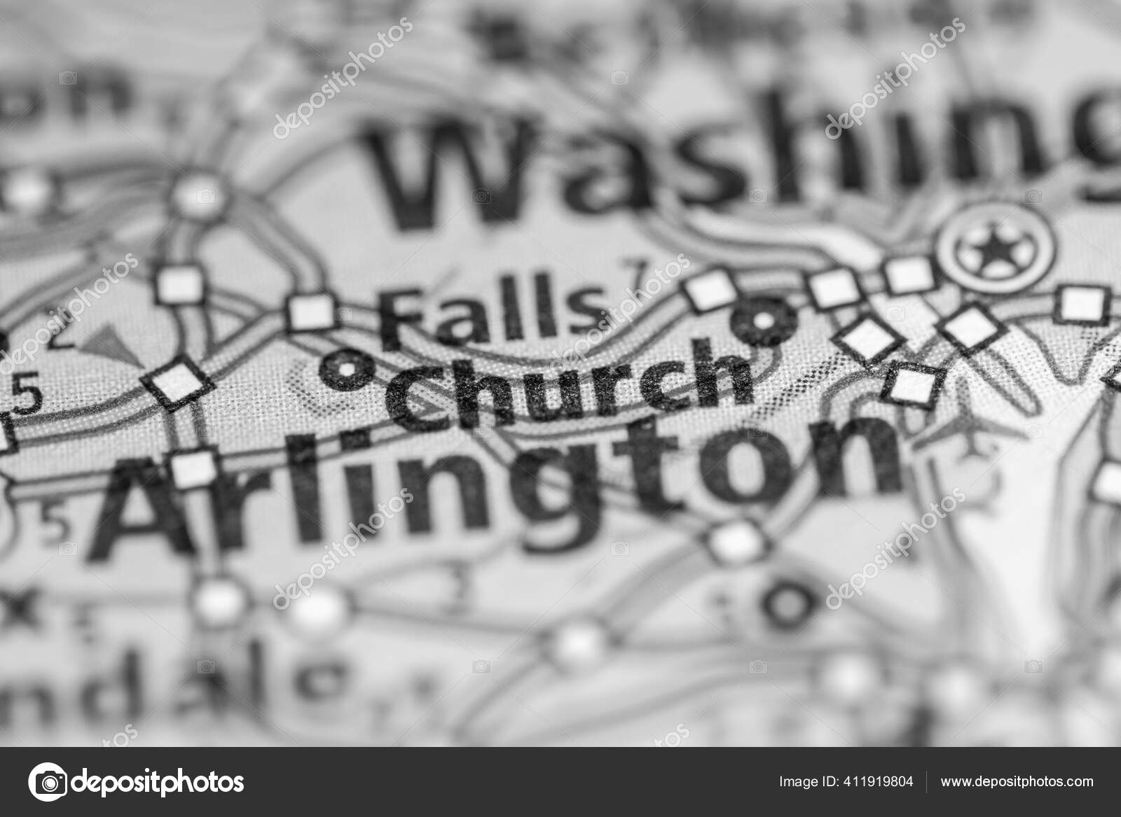 Church Virginia Usa Road Map Concept Stock Photo by