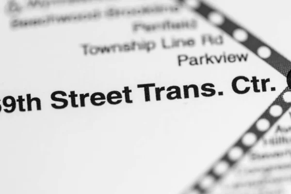 세인트 트랜스 Ctr 제69 선이다 Philadelphia Metro Map — 스톡 사진