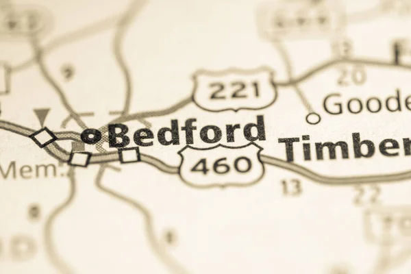 Bedford Virginia Mapa Concepto — Foto de Stock