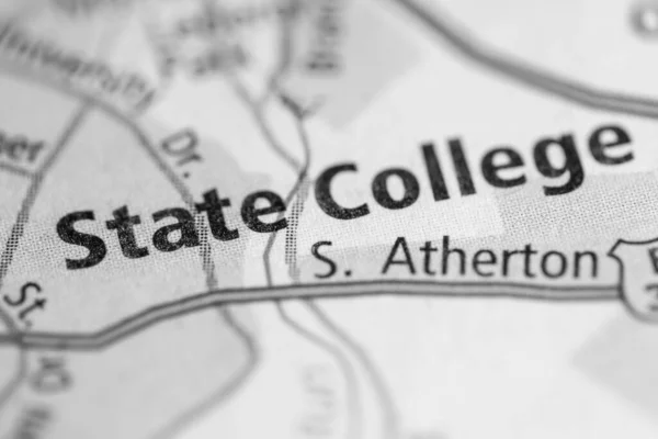State College. Pennsylvania. USA map