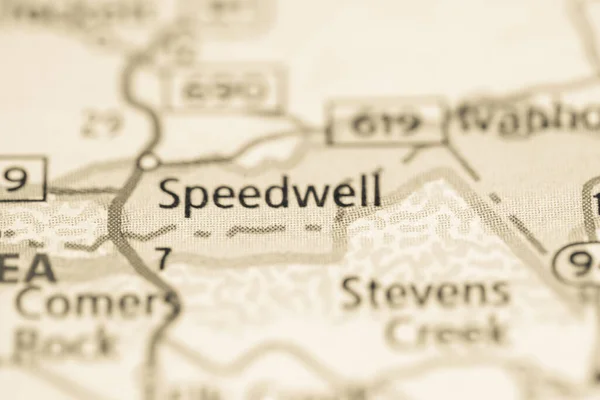 スピードウェル バージニア州 アメリカロードマップの概念 — ストック写真