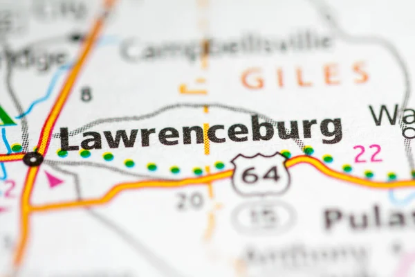 Lawrenceburg Een Tennessee Verenigde Staten Wegenkaartconcept — Stockfoto