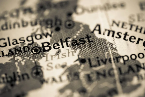 Belfast Irlanda Norte Visualização Mapa Metro — Fotografia de Stock