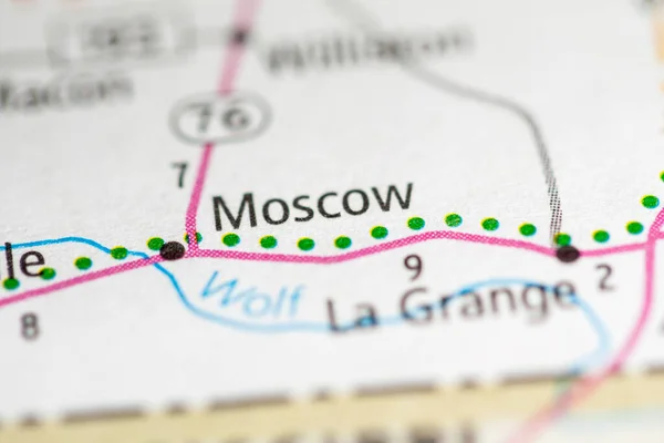 Moskova Tennessee Abd Yol Haritası Kavramı — Stok fotoğraf