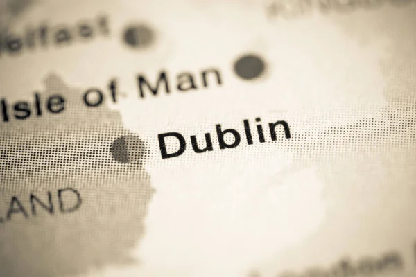 ダブリン アイルランド地図イラスト 地理地図 — ストック写真