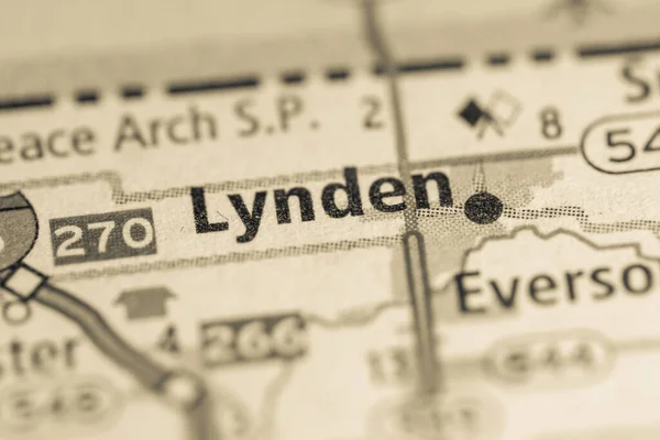 Lynden Washington Mapa Usa — Foto de Stock