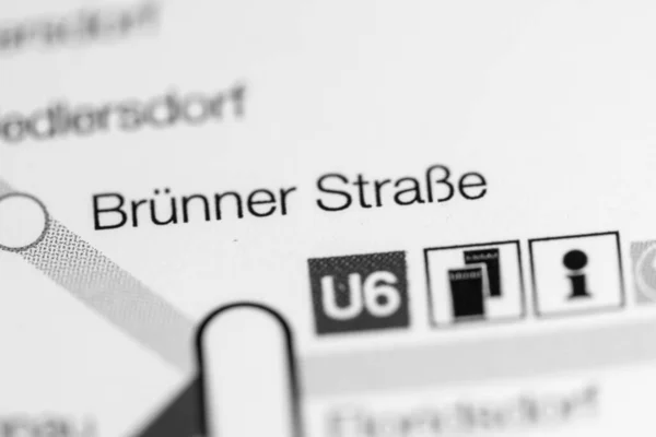 Stanice Brunner Strasse Mapa Metra Vídeň — Stock fotografie