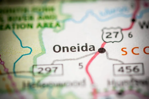 Oneida Tennessee Mapa Usa — Stock fotografie