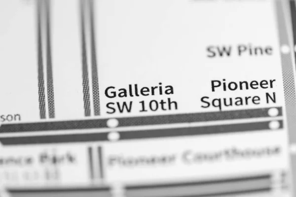 Galleria 10E Station Metrokaart Van Portland — Stockfoto