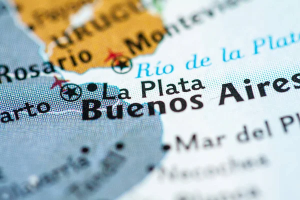 Plata Argentina Mapa Geográfico — Foto de Stock