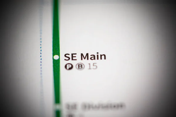 SE Main Station. Portland Metro map.