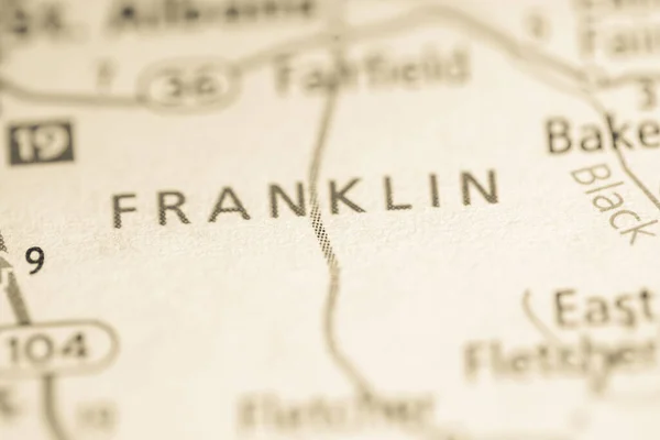 Franklin Vermont Mapa Concepto —  Fotos de Stock