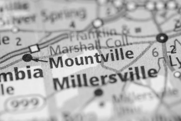 蒙特维尔宾夕法尼亚美国地图 — 图库照片