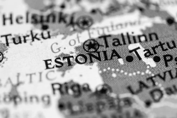 Estonsko Metro Mapa Pohled — Stock fotografie