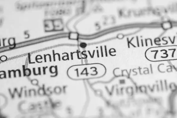 Lenhartsville Pennsylvania Usa Begreppet Färdplan — Stockfoto