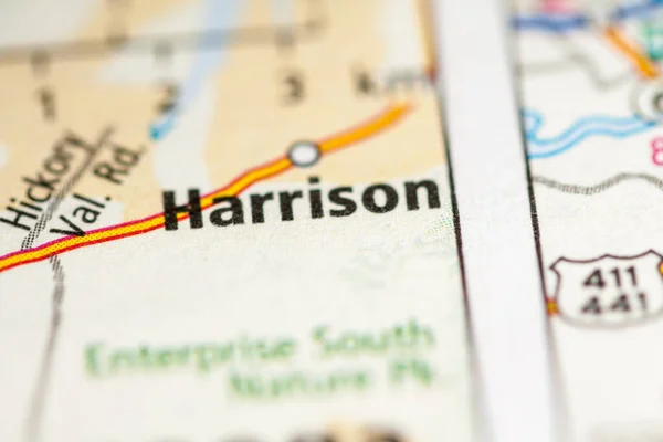 Harrison Tennessee Abd Haritası — Stok fotoğraf