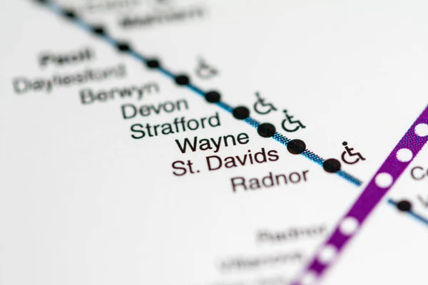 Fernwood Yeadon Station Philadelphia Metro Map — Stock Photo