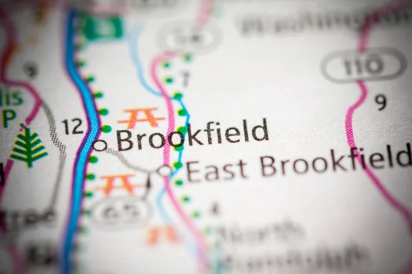 Brookfield Vermont Mapa Usa — Foto de Stock