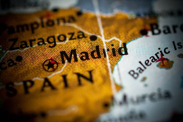 Madrid Španělsko Zobrazení Mapy Metra — Stock fotografie