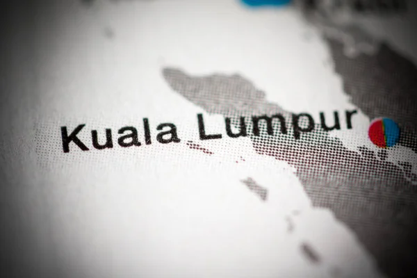 Kuala Lumpur Malásia Cartografia Ilustração Mapa — Fotografia de Stock