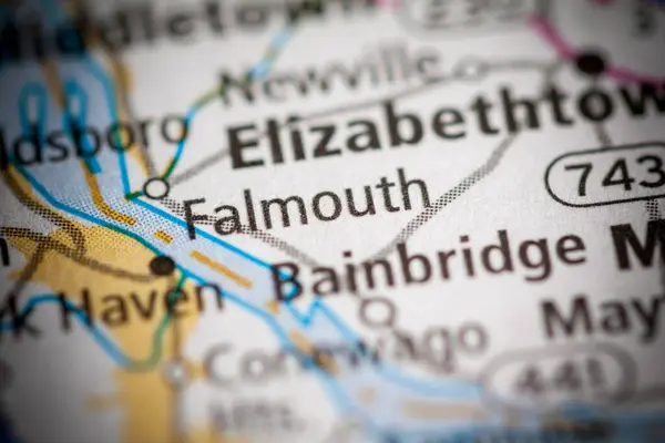 Фалмут Пенсильвания Карта Сша — стоковое фото