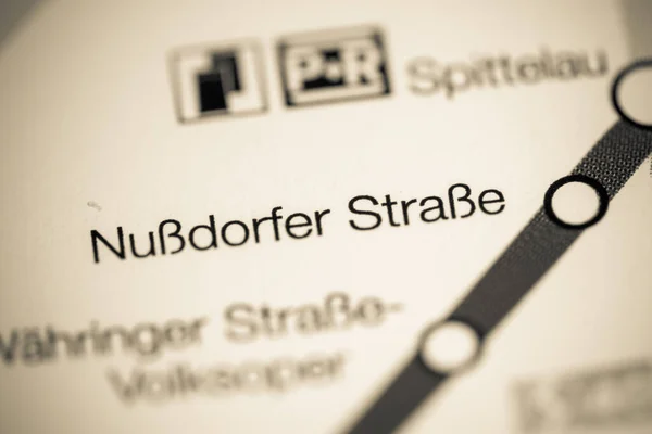 Nussdorfer Strasse Állomás Bécsi Metrótérkép — Stock Fotó