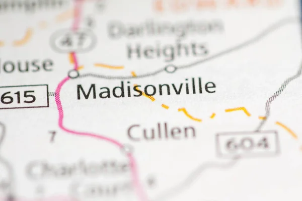 Madisonville 弗吉尼亚 美国地图概念 — 图库照片