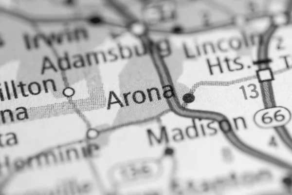 Arona Pennsylvania Usa Karta — Stockfoto