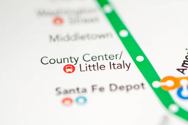 County Center Little Italy Station Mapa Del Metro San Diego —  Fotos de Stock