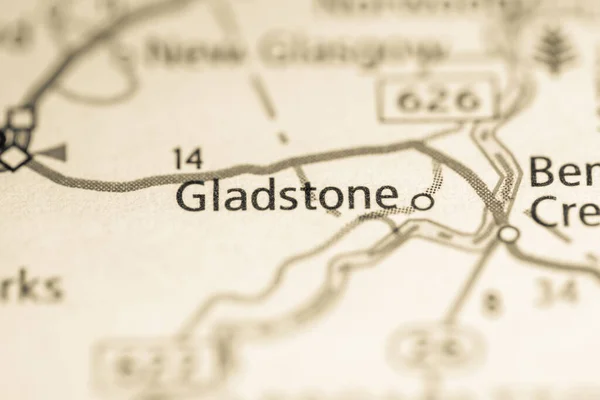 Gladstone Virginia Concetto Mappa Usa — Foto Stock