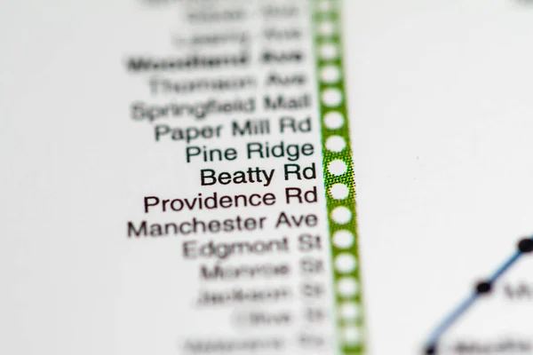 Beatty Station Philadelphia Metro Map — Stock Photo, Image