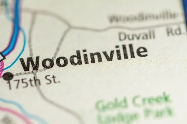 Woodinville Washington Eua Viagens Mapa — Fotografia de Stock