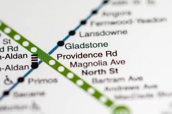 Providence Station Philadelphia Metro Karta — Stockfoto