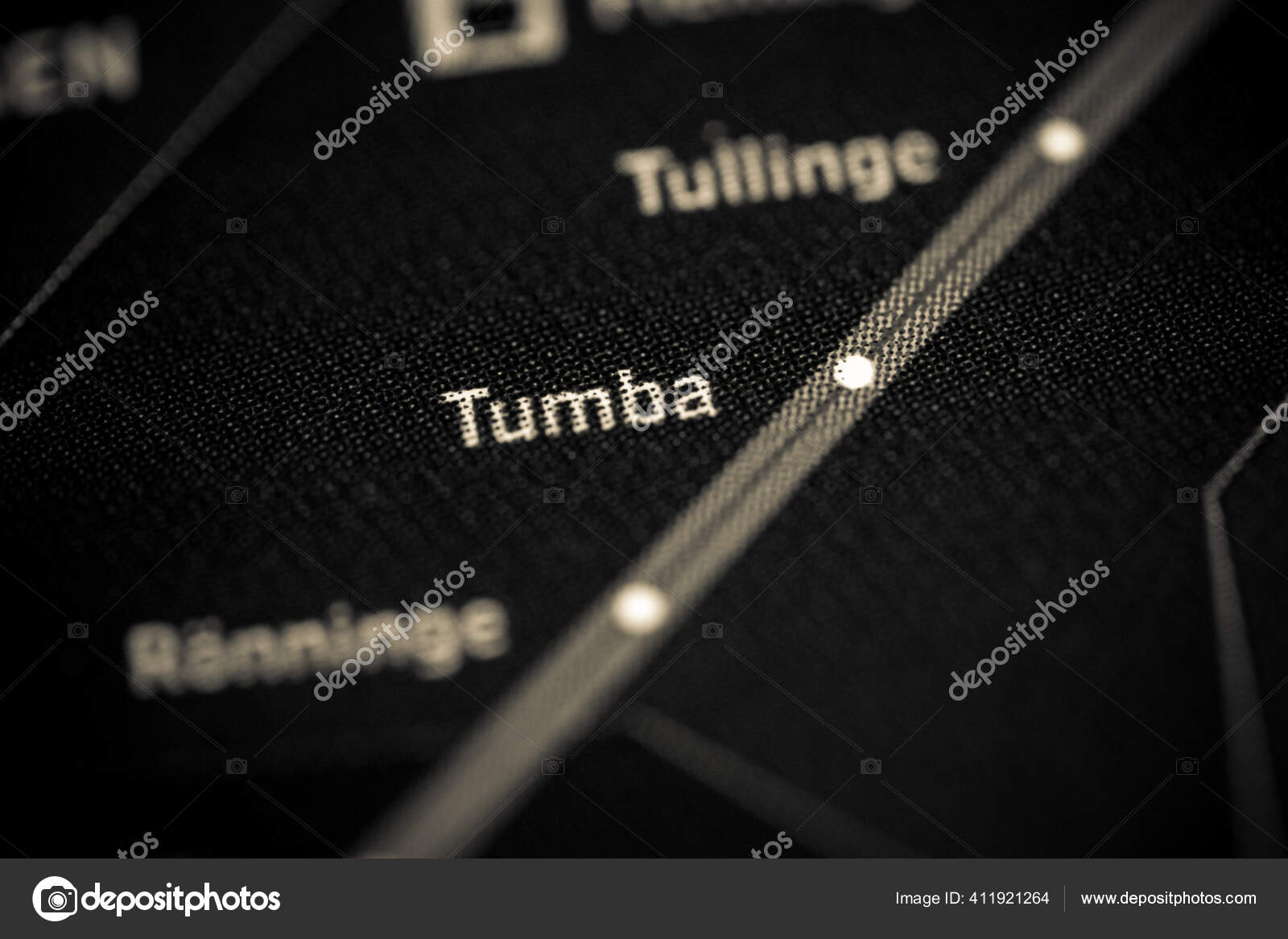 Tumba Station Stockholm Metro Map Stock Photo by ©aliceinwonderland2020