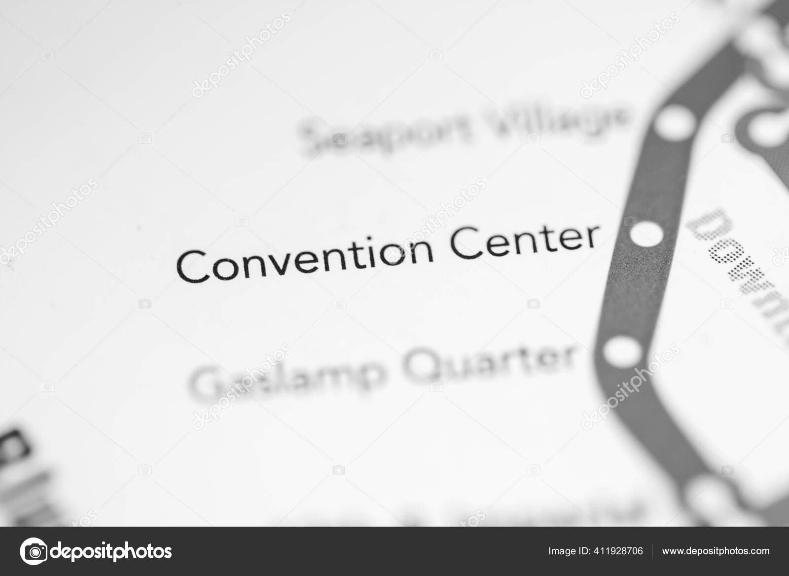 Convention Center Station San Diego Metro Map — Stock Photo