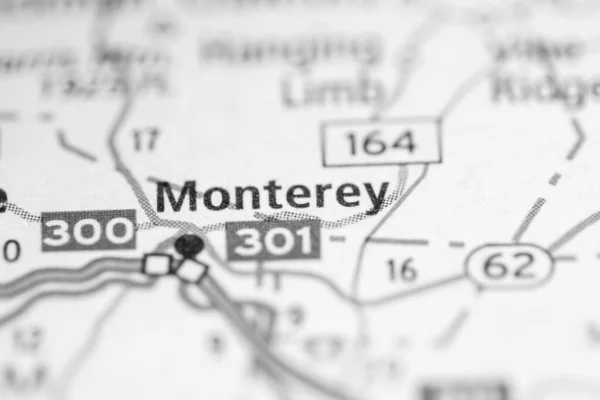 Monterey Tennessee Mappa Degli Stati Uniti — Foto Stock