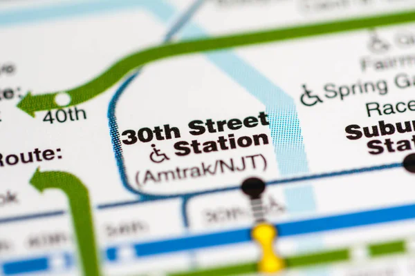 제30 Philadelphia Metro Map — 스톡 사진
