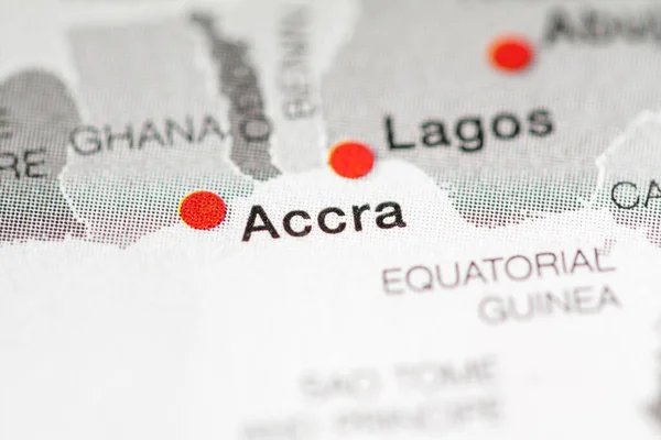 Карта Аккра Гана — стоковое фото