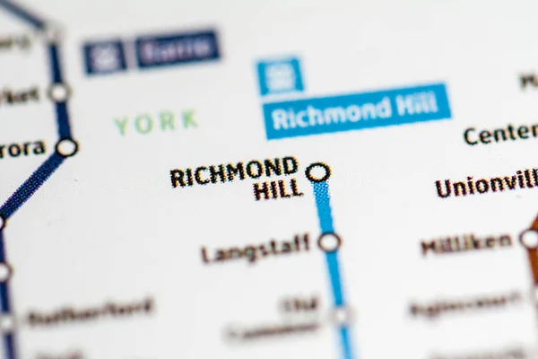 Σταθμός Ρίτσμοντ Χιλ Τορόντο Χάρτης Μετρό — Φωτογραφία Αρχείου