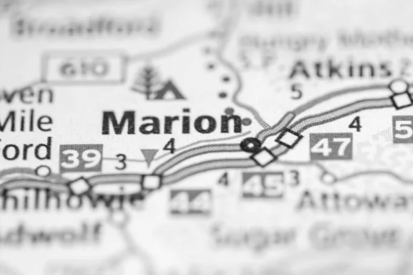 マリオン バージニア州 アメリカロードマップの概念 — ストック写真